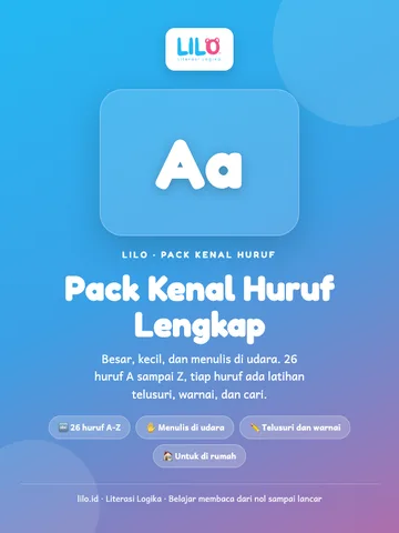 Pack Kenal Huruf Lengkap