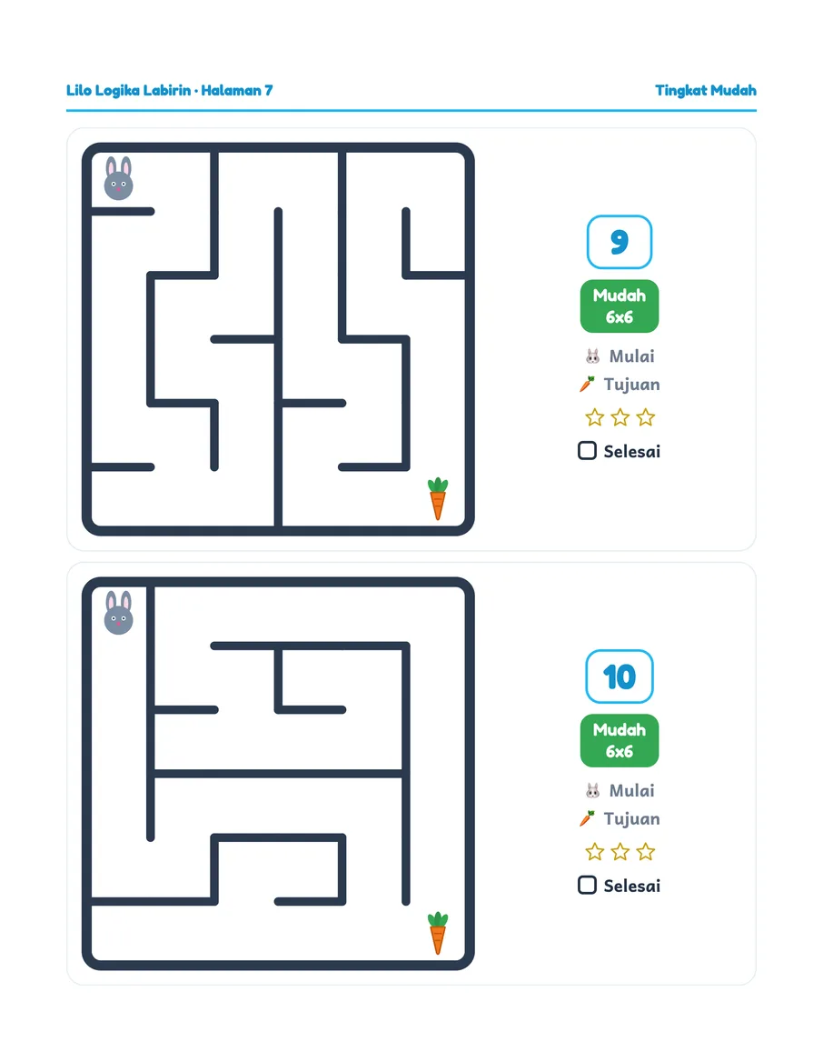 Lilo worksheet: Graded mazes as a warm up