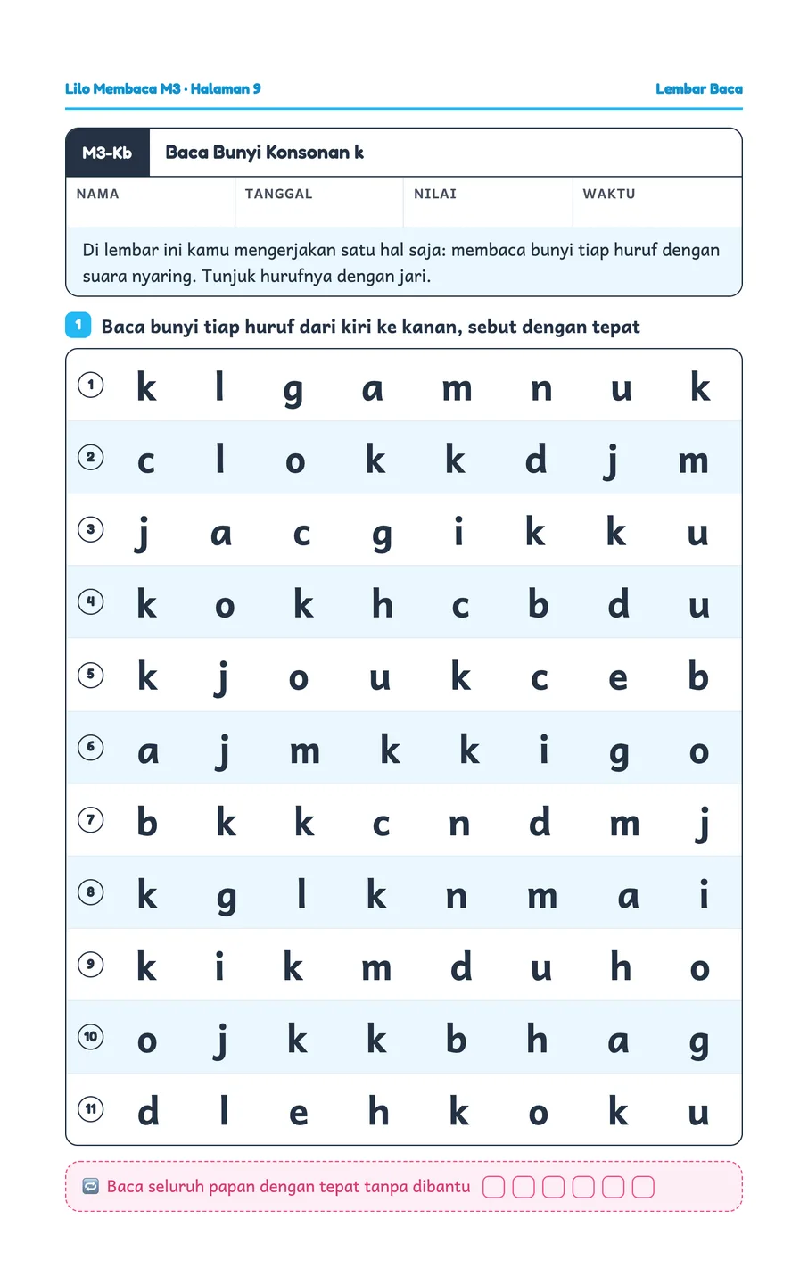 Lilo worksheet: Extra tracing practice with the letter l